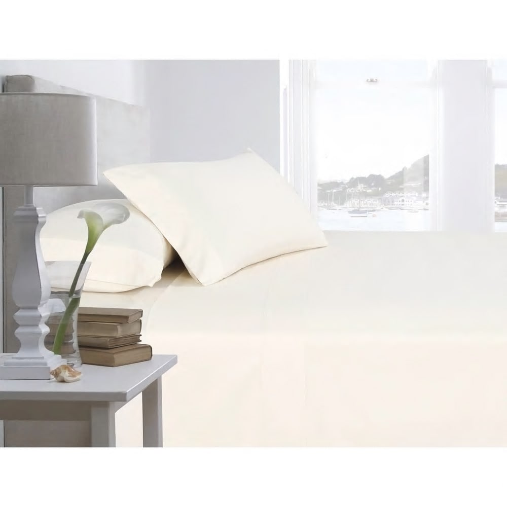 Ensemble de draps-housses en coton égyptien 600 fils, poches extra profondes