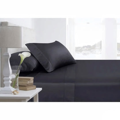 Ensemble de draps-housses en coton égyptien 600 fils, poches extra profondes