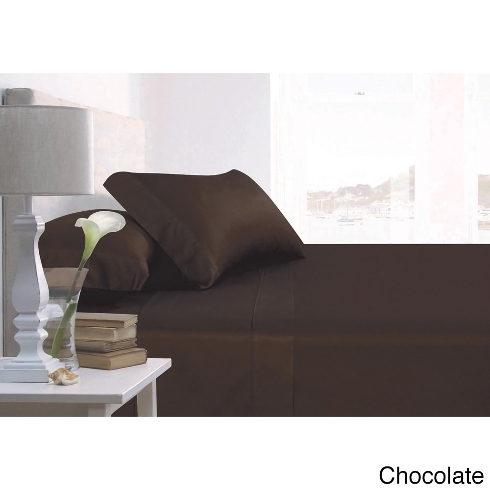 Ensemble de draps-housses en coton égyptien 600 fils, poches extra profondes