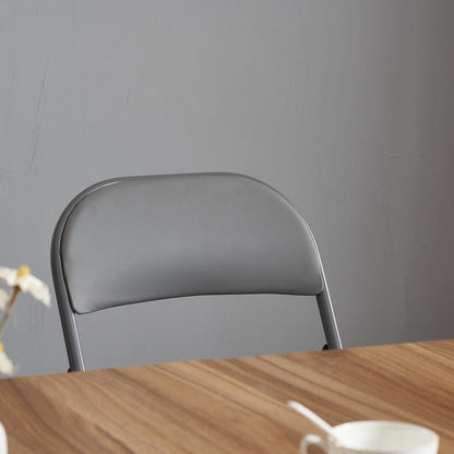 Chaises élégantes pliables en fer et PVC blanc pour congrès et expositions