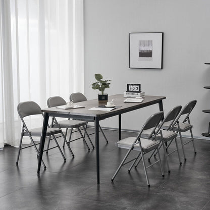 Chaises élégantes pliables en fer et PVC blanc pour congrès et expositions