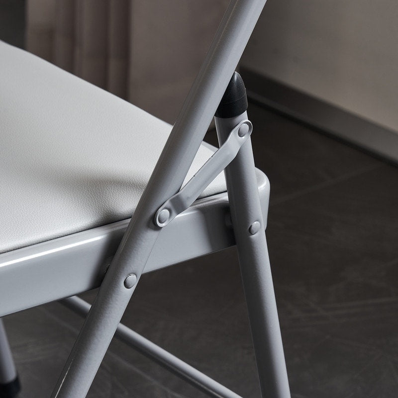 Chaises élégantes pliables en fer et PVC blanc pour congrès et expositions