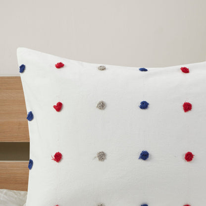 Ensemble de couette à pompons Ensley en coton jacquard par Intelligent Design Kids