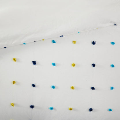 Ensemble de couette à pompons Ensley en coton jacquard par Intelligent Design Kids