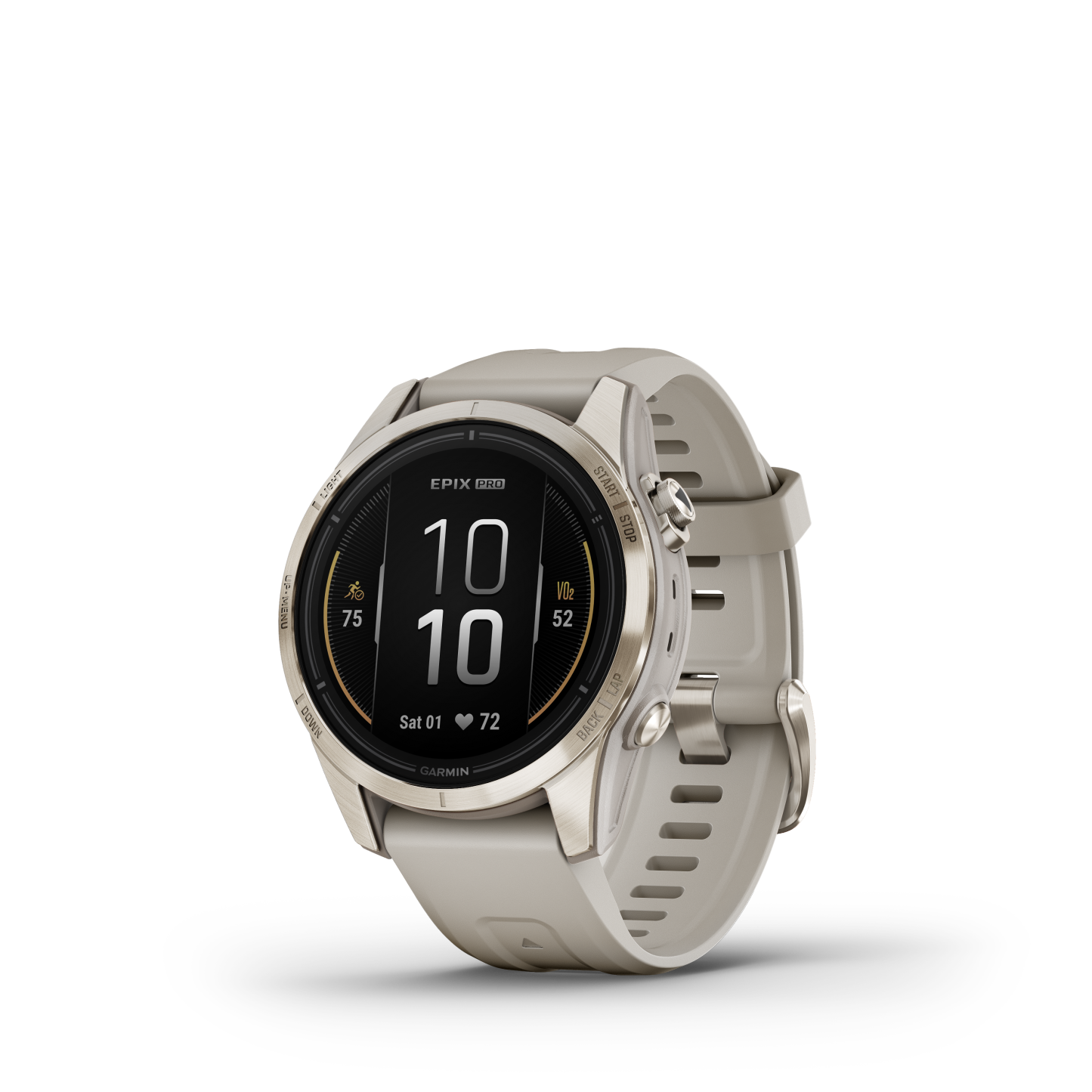 Garmin Epix™ Pro Gps Smartwatch - Health Tracking With Amoled Display, 42mm - Soft Gold|Garmin Epix™ Pro Montre Gps Intelligente - Suivi De La Santé Avec Écran Amoled, 42 Mm - Or Doux