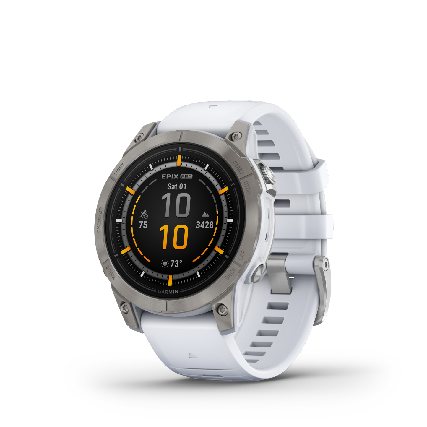 Garmin Epix™ Pro Gps Smartwatch - Health Tracking With Amoled Display, 47mm - Titanium/orange|Garmin Epix™ Pro Montre Gps Intelligente - Suivi De La Santé Avec Écran Amoled, 47 Mm - Titane