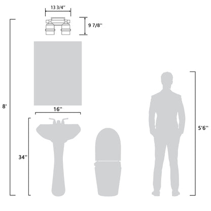 Appliques murales ExBrite Farmhouse à 3 lumières, intensité variable, en fer noir pour salle de bain
