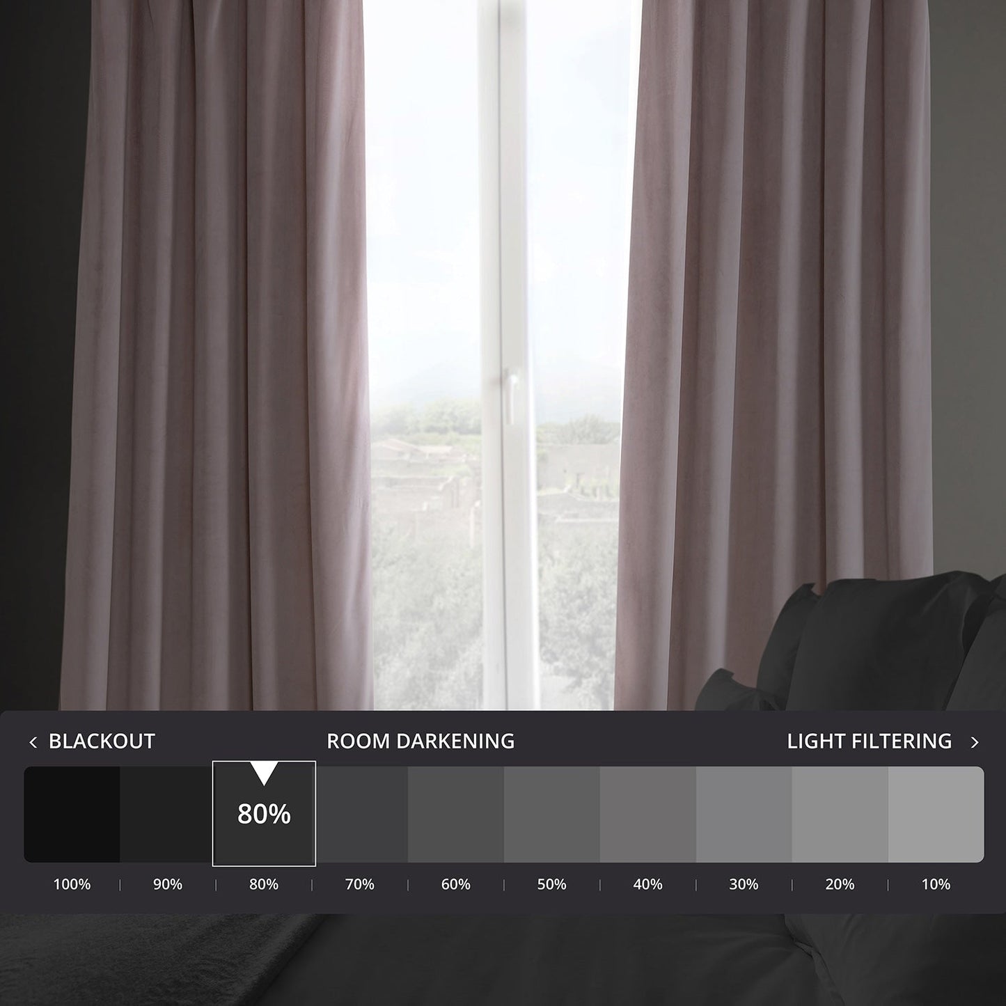 Rideaux occultants en velours peluche Heritage d'Exclusive Fabrics (1 panneau) - Rideaux en velours de luxe pour chambre et salon.