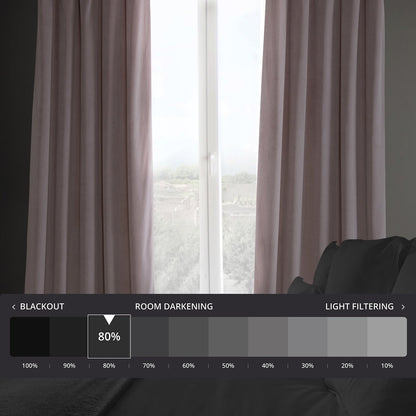 Rideaux occultants en velours peluche Heritage d'Exclusive Fabrics (1 panneau) - Rideaux en velours de luxe pour chambre et salon.