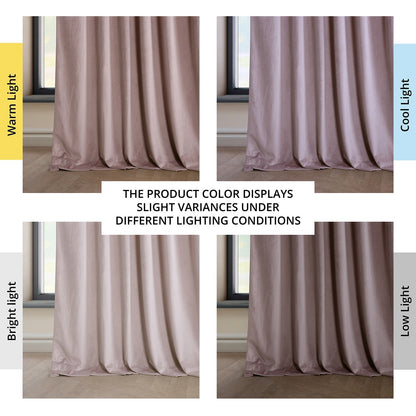 Rideaux occultants en velours peluche Heritage d'Exclusive Fabrics (1 panneau) - Rideaux en velours de luxe pour chambre et salon.