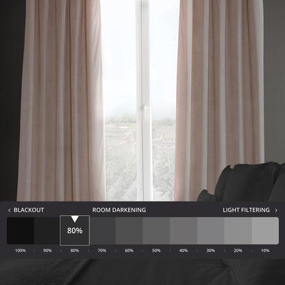 Rideaux occultants en velours peluche Heritage d'Exclusive Fabrics (1 panneau) - Rideaux en velours de luxe pour chambre et salon.