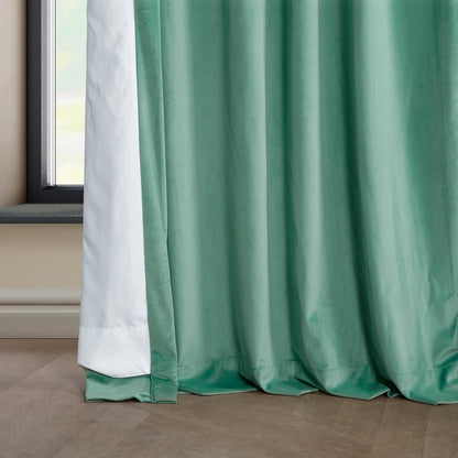 Rideaux occultants en velours peluche Heritage d'Exclusive Fabrics (1 panneau) - Rideaux en velours de luxe pour chambre et salon.