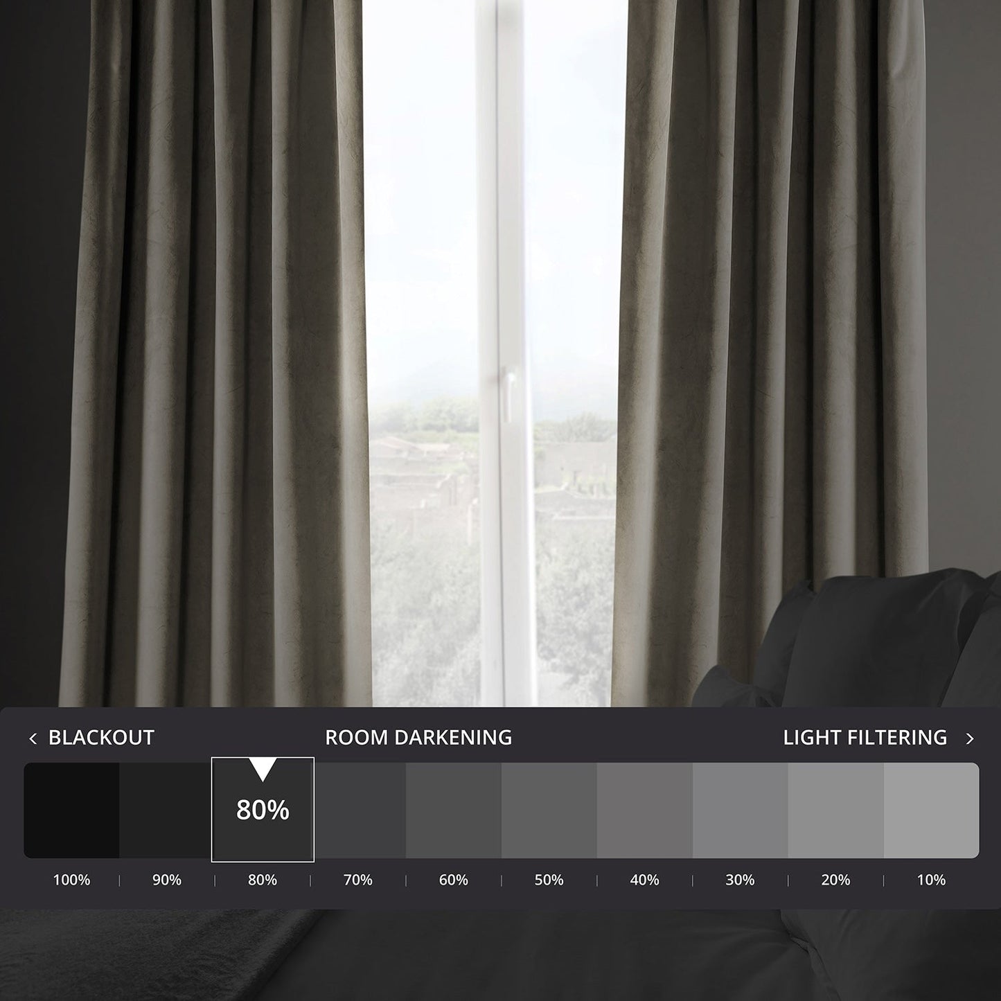 Rideaux occultants en velours peluche Heritage d'Exclusive Fabrics (1 panneau) - Rideaux en velours de luxe pour chambre et salon.