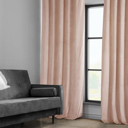 Rideaux occultants en velours peluche Heritage d'Exclusive Fabrics (1 panneau) - Rideaux en velours de luxe pour chambre et salon.