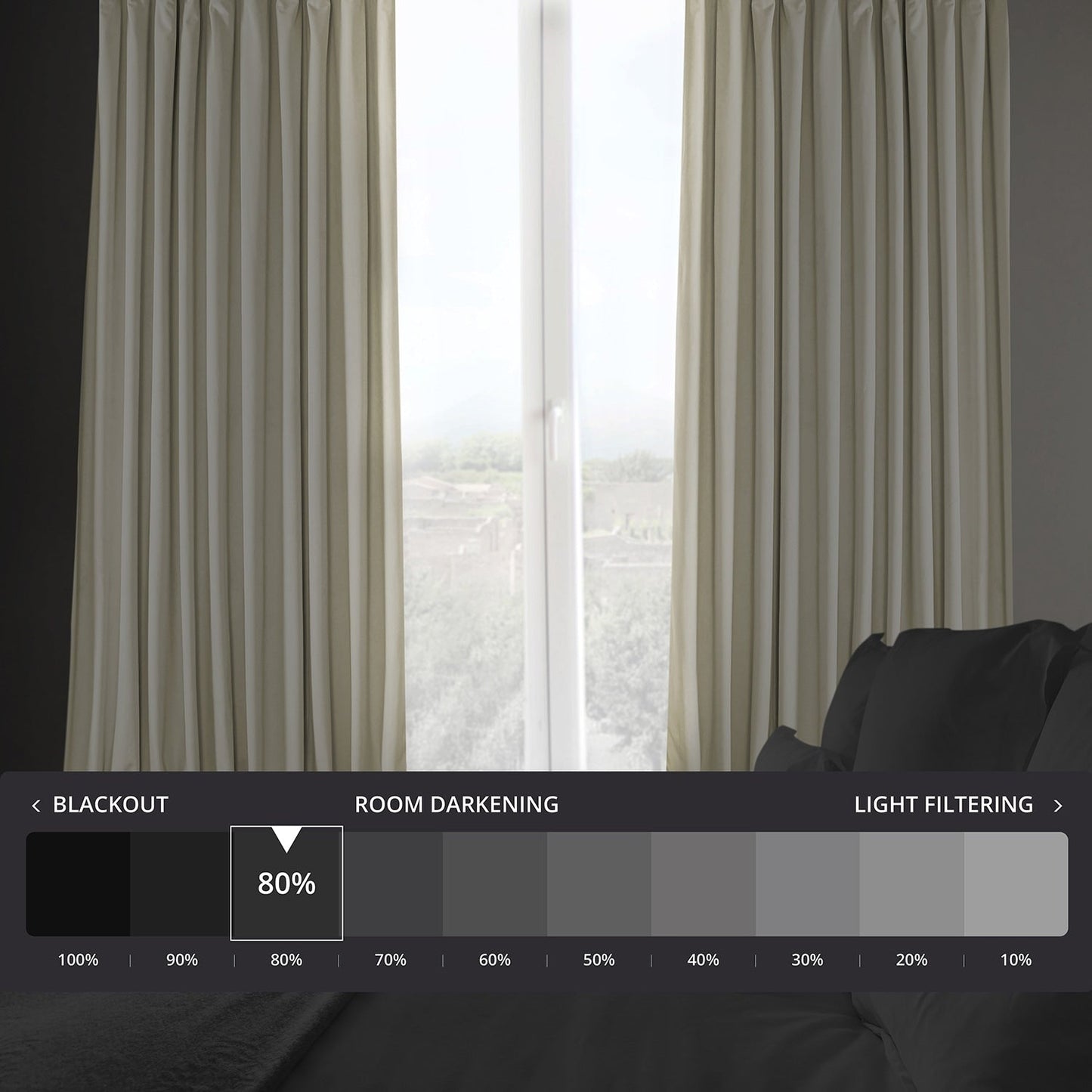 Rideau occultant extra large en velours peluche Heritage d'Exclusive Fabrics (1 panneau)