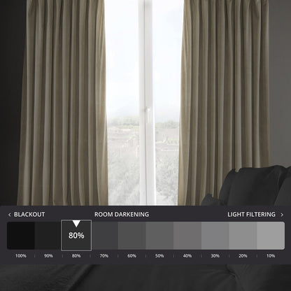 Rideau occultant extra large en velours peluche Heritage d'Exclusive Fabrics (1 panneau)