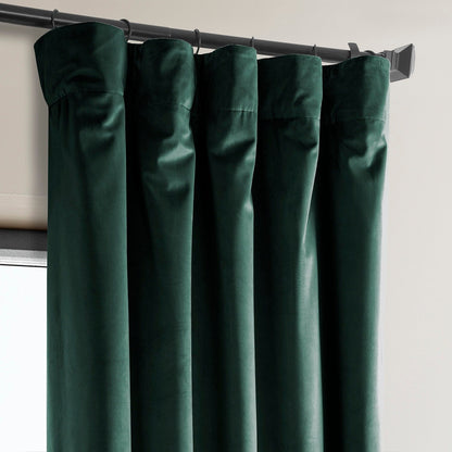 Rideau occultant en velours peluche Heritage d'Exclusive Fabrics (1 panneau) - Luxueux rideau simple pour une occultation optimale
