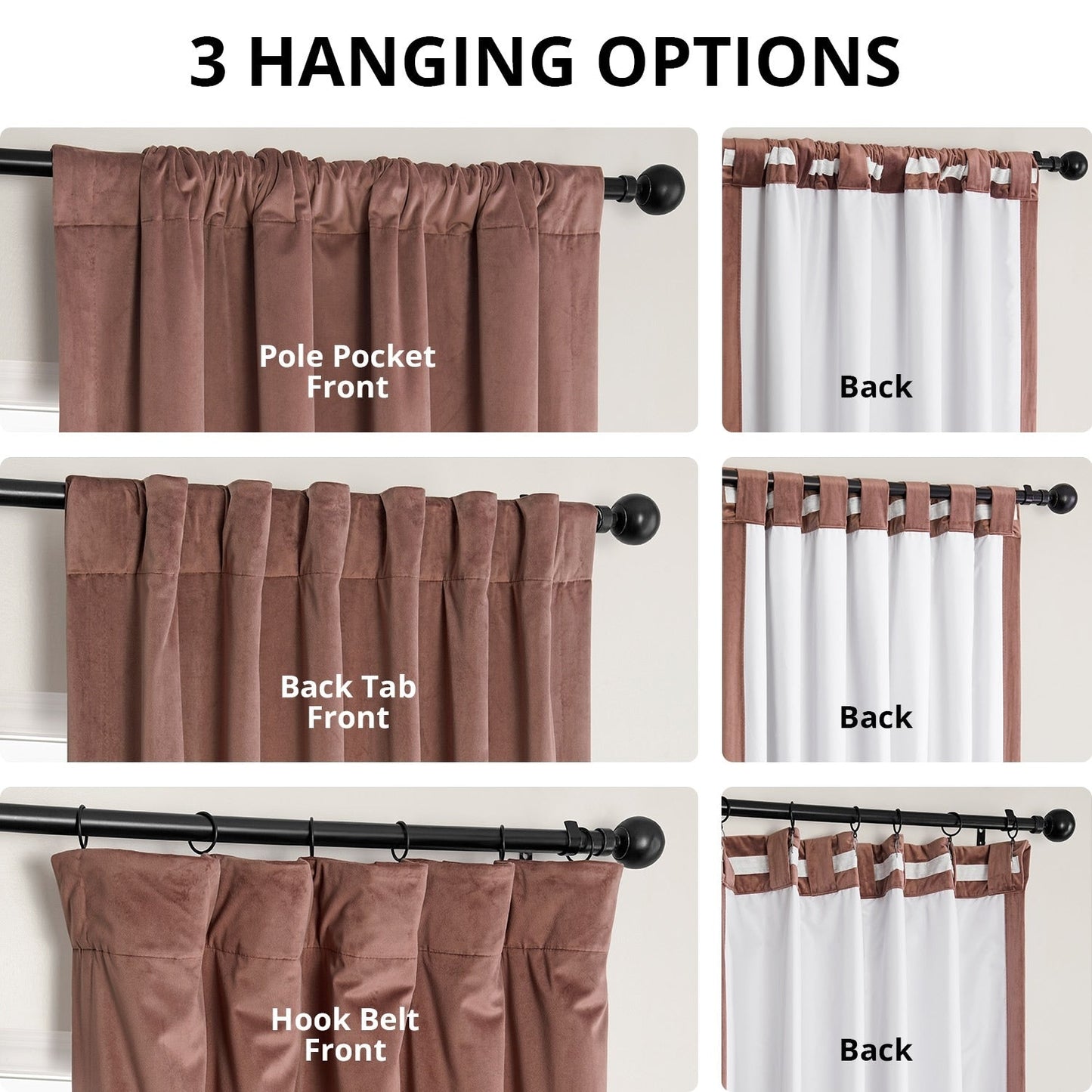 Rideaux occultants en velours peluche Heritage d'Exclusive Fabrics (1 panneau) - Rideaux en velours de luxe pour chambre et salon.