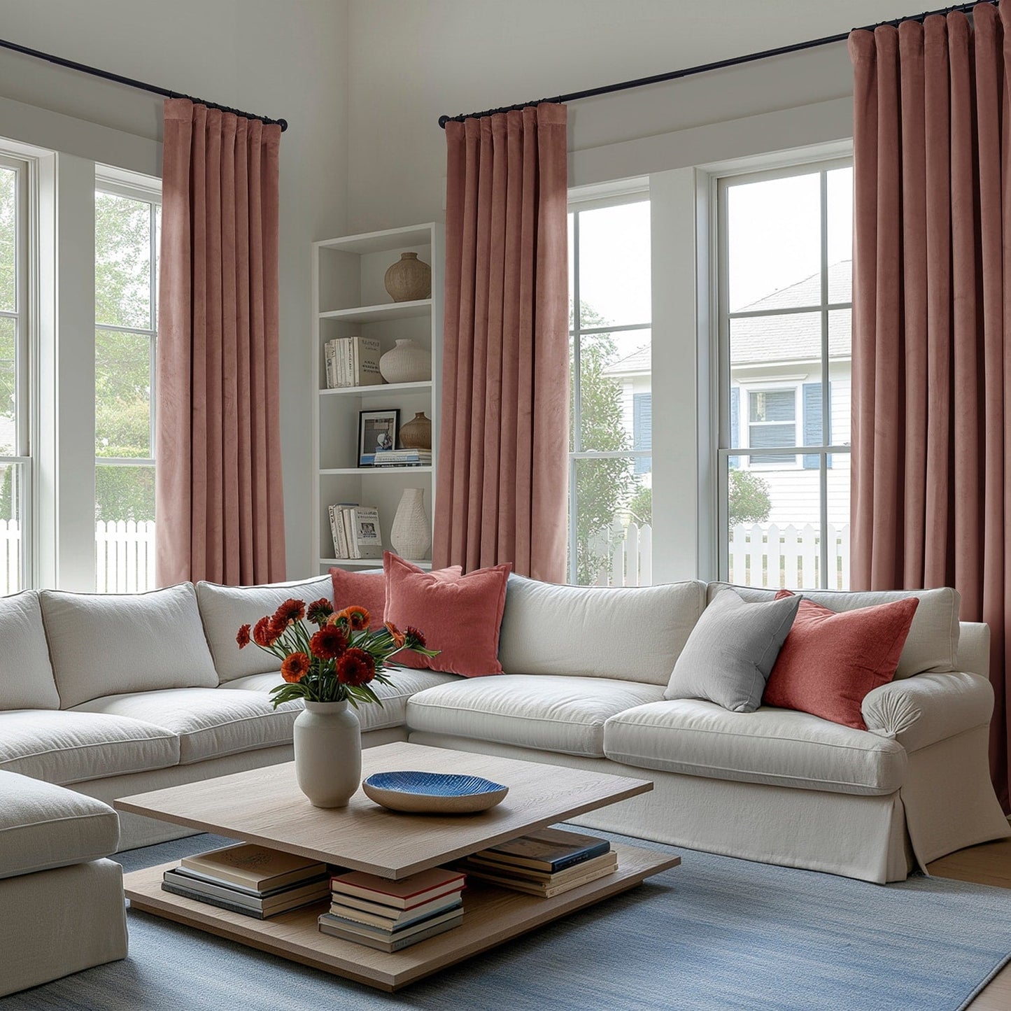 Rideaux occultants en velours peluche Heritage d'Exclusive Fabrics (1 panneau) - Rideaux en velours de luxe pour chambre et salon.