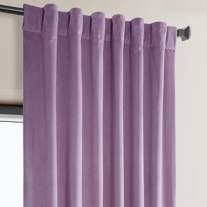 Rideau occultant en velours peluche Heritage d'Exclusive Fabrics (1 panneau) - Luxueux rideau simple pour une occultation optimale