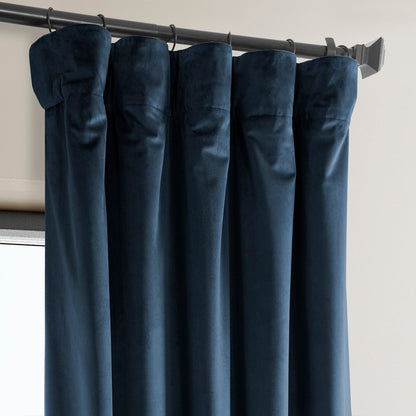 Rideau occultant en velours peluche Heritage d'Exclusive Fabrics (1 panneau) - Luxueux rideau simple pour une occultation optimale