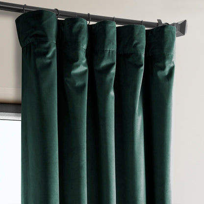 Rideau occultant en velours peluche Heritage d'Exclusive Fabrics (1 panneau) - Luxueux rideau simple pour une occultation optimale