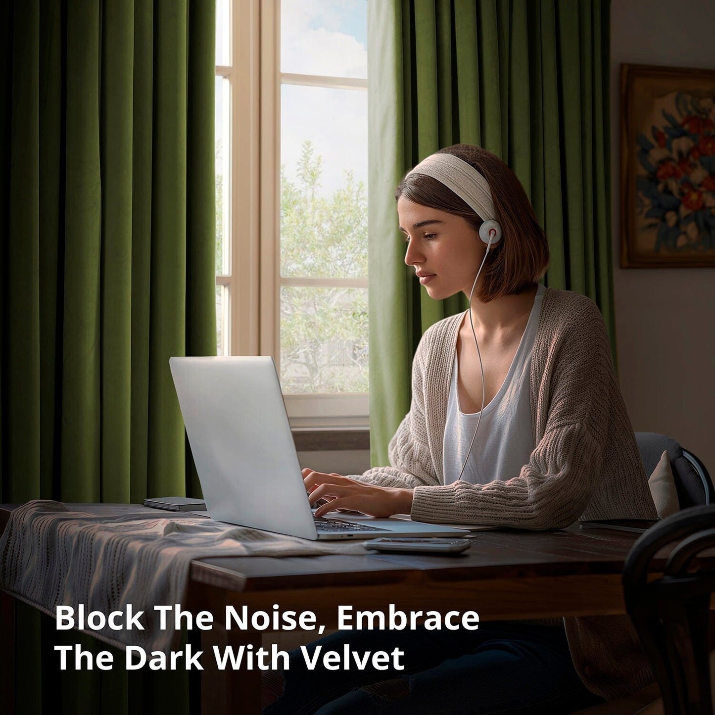 Rideau occultant en velours signature Exclusive Fabrics (1 panneau)