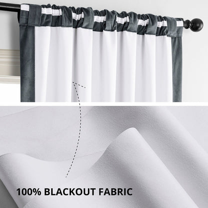 Rideau occultant en velours signature Exclusive Fabrics (1 panneau)