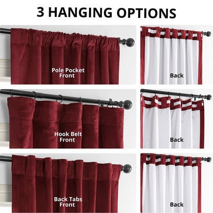 Rideau occultant en velours signature Exclusive Fabrics (1 panneau)