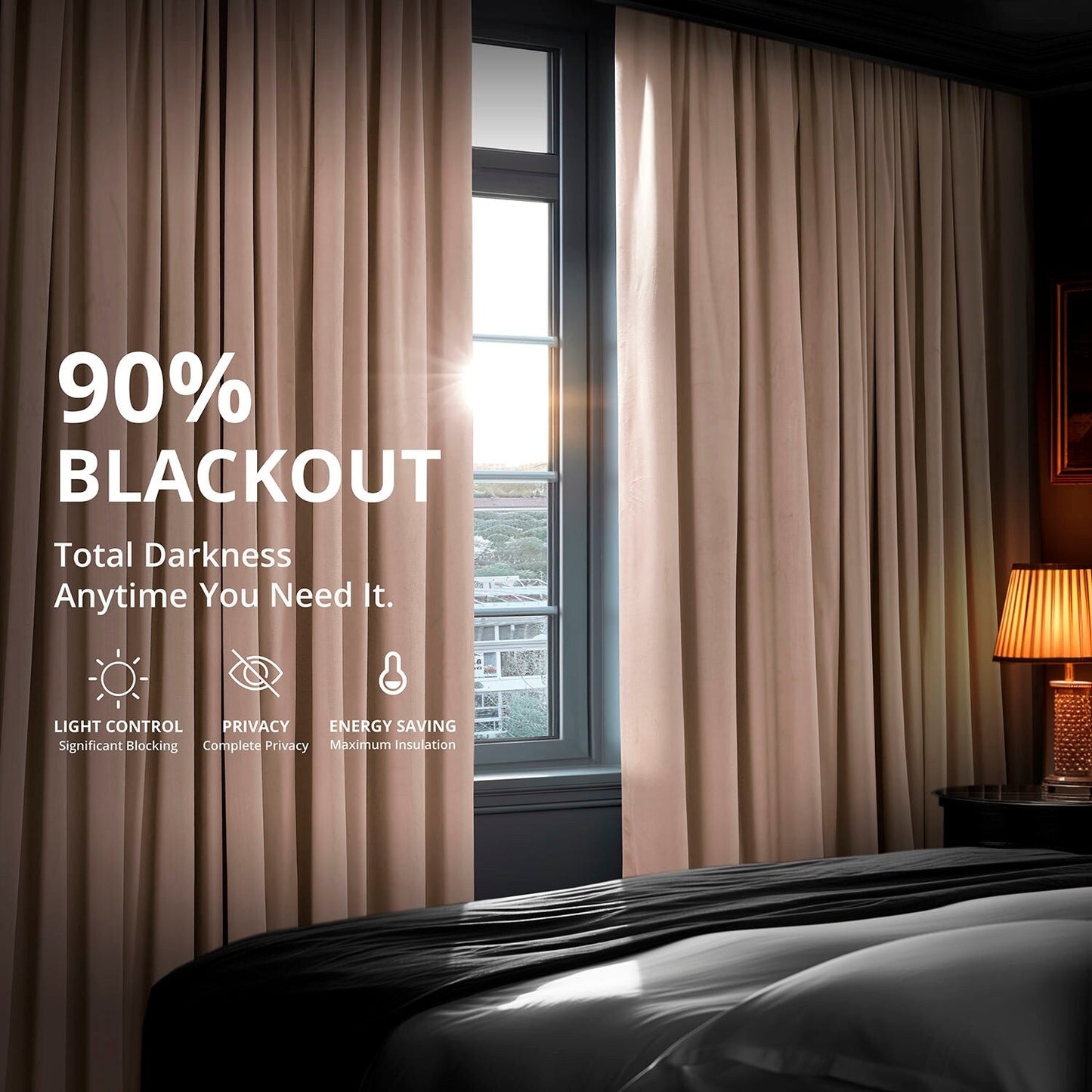 Rideau occultant en velours signature Exclusive Fabrics (1 panneau)