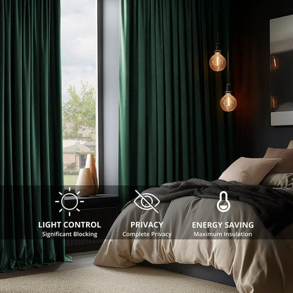 Rideaux occultants extra larges en velours Signature Exclusive Fabrics (1 panneau) - Luxueux rideaux occultants