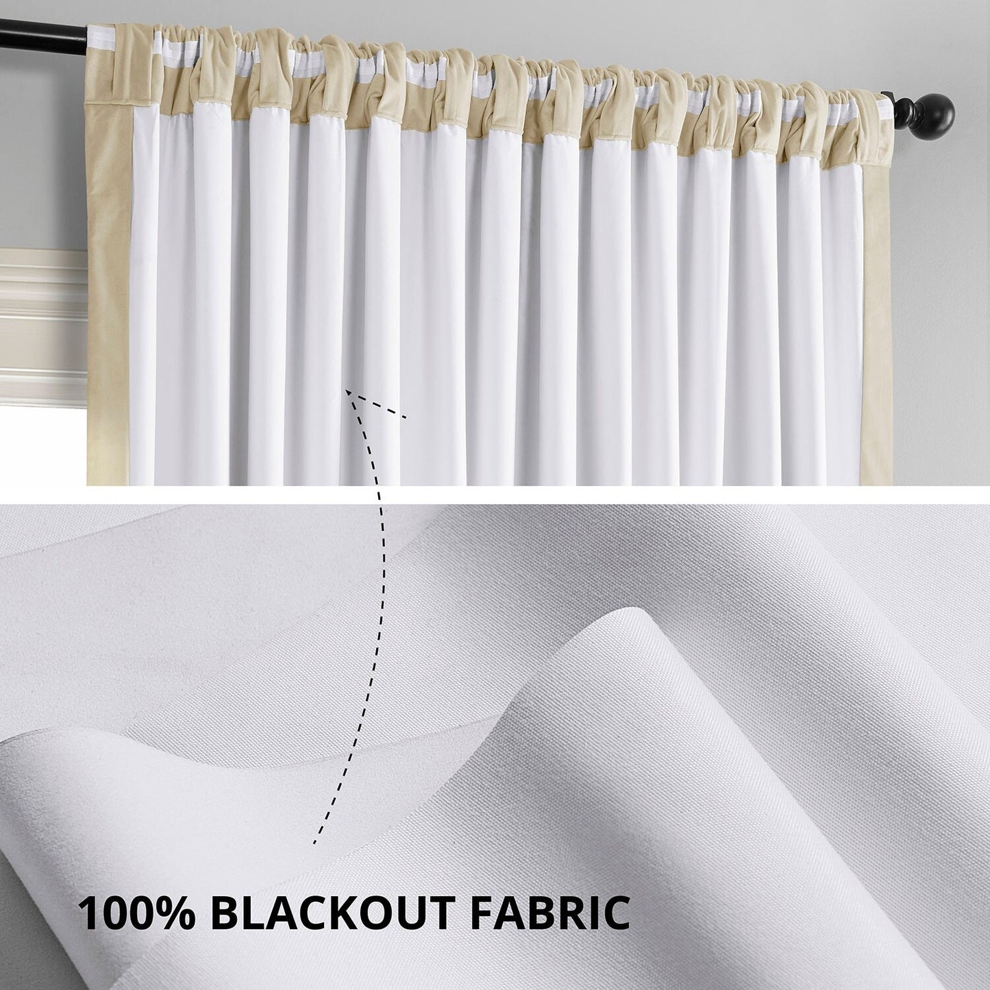 Rideaux occultants extra larges en velours Signature Exclusive Fabrics (1 panneau) - Luxueux rideaux occultants