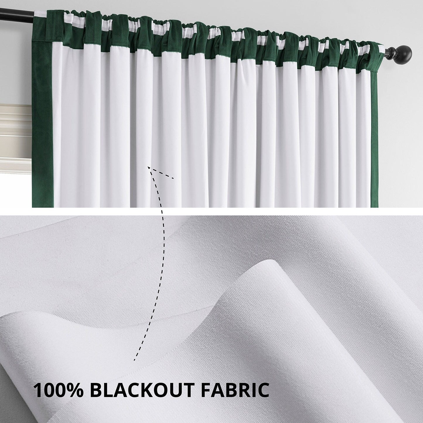 Rideaux occultants extra larges en velours Signature Exclusive Fabrics (1 panneau) - Luxueux rideaux occultants