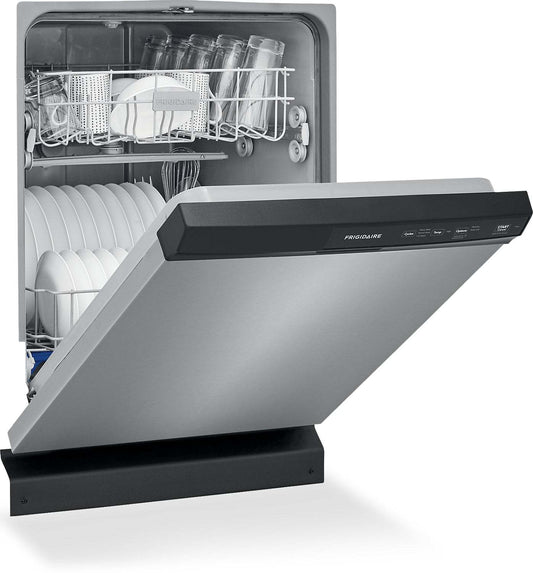 Frigidaire Lave-vaisselle encastrable à commande frontale 24 55 dBA - Acier inoxydable - FFCD2413US | Lave-vaisselle encastré Frigidaire de 24 po et de 55 dBA avec commandes à l'avant - acier inoxydable…