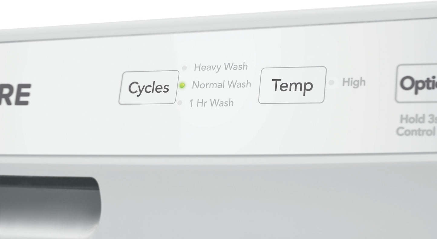 Frigidaire Lave-vaisselle encastrable à commande frontale 24 55 dBA - Blanc - FFCD2413UW | Lave-vaisselle encastré Frigidaire de 24 po et de 55 dBA avec commandes à l'avant - blanc - FFCD2413…