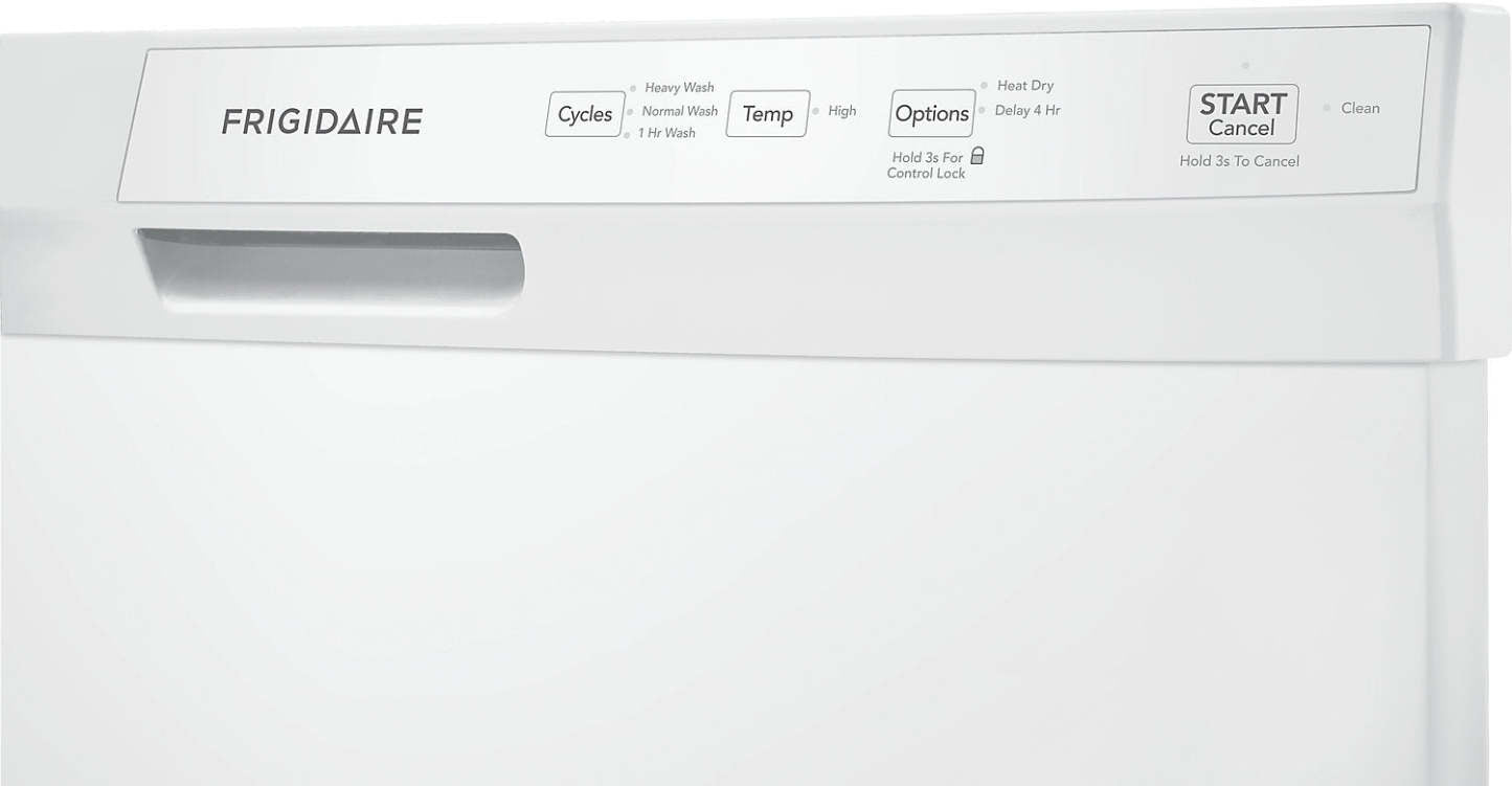 Frigidaire Lave-vaisselle encastrable à commande frontale 24 55 dBA - Blanc - FFCD2413UW | Lave-vaisselle encastré Frigidaire de 24 po et de 55 dBA avec commandes à l'avant - blanc - FFCD2413…