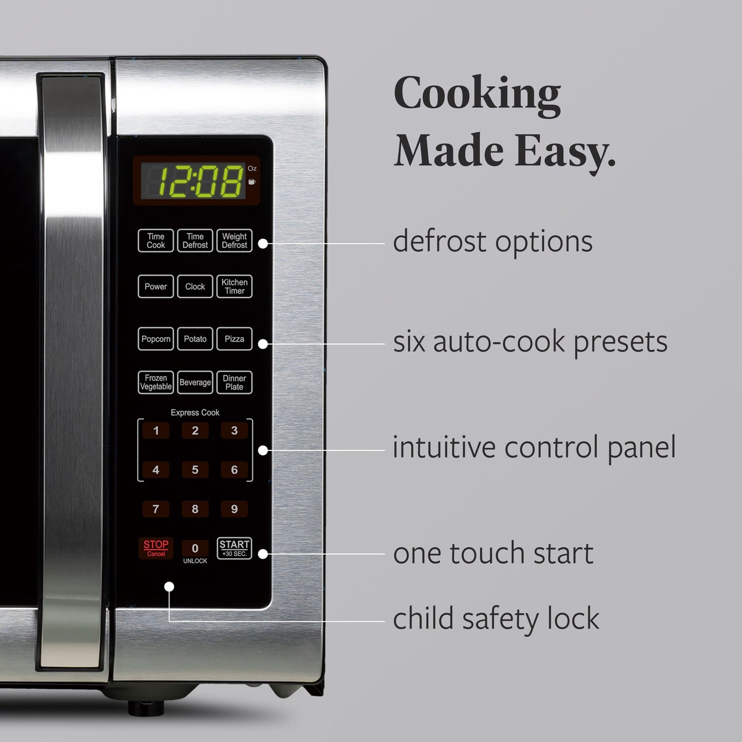 Four à micro-ondes Farberware de 1,6 pi³, en acier inoxydable brossé