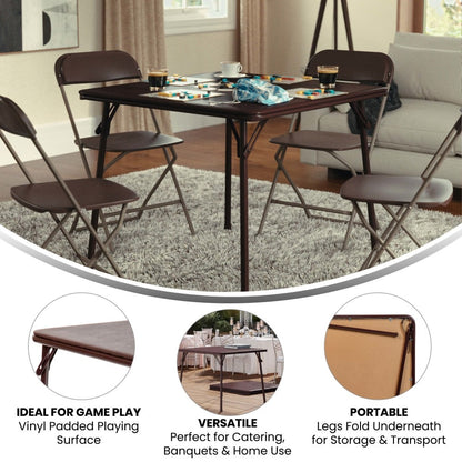 Table de cartes pliable en vinyle