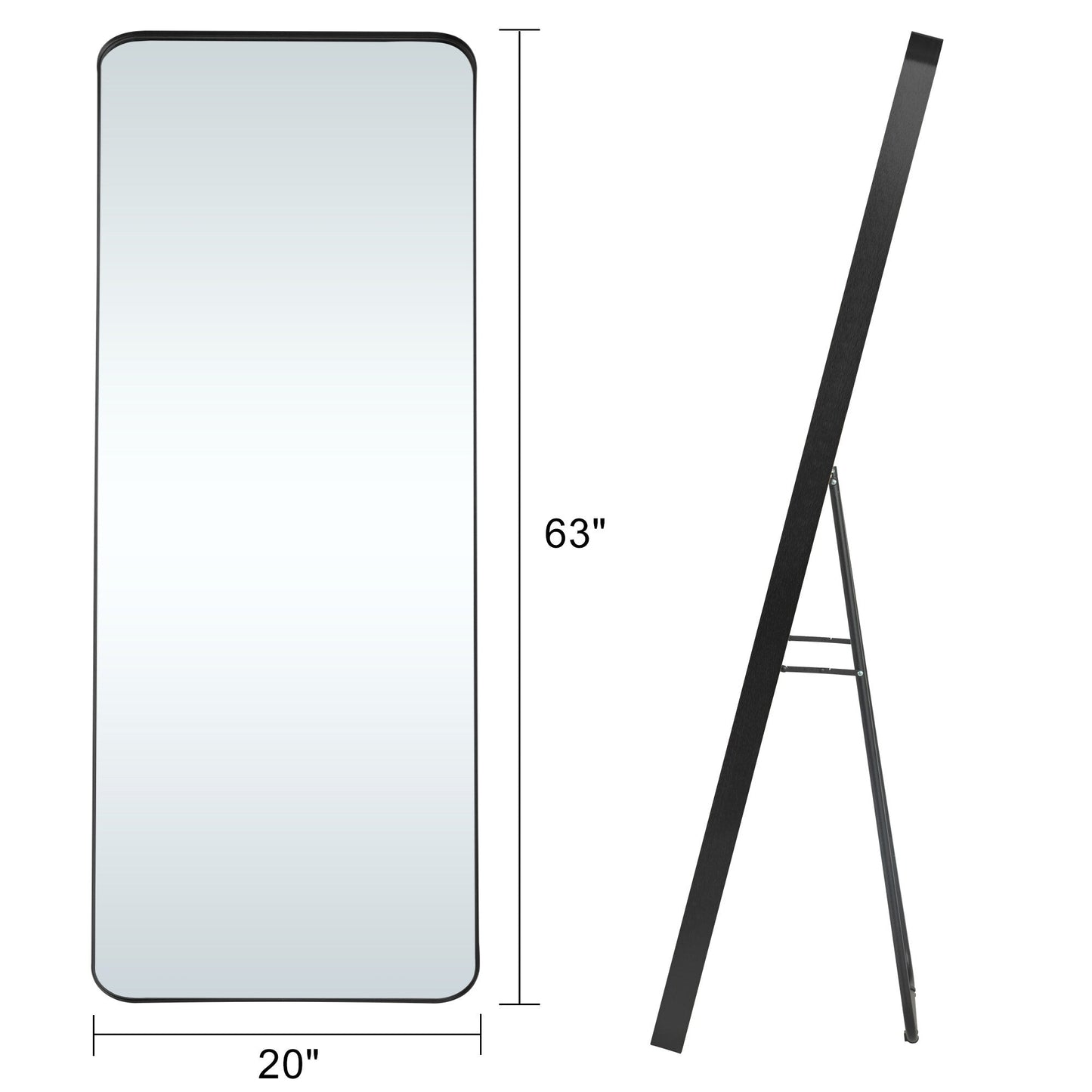 Miroir pleine longueur, grand miroir mural, miroir en pied