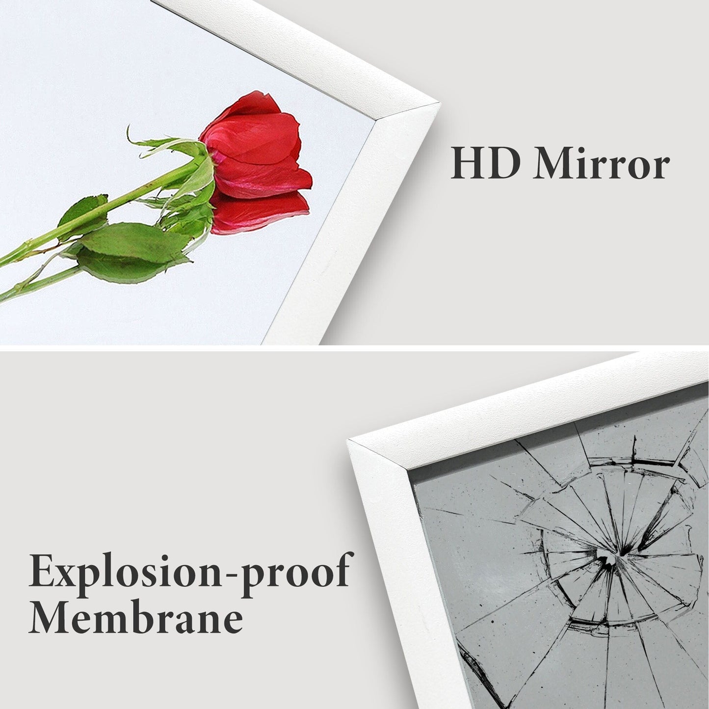 Miroir pleine longueur, grand miroir mural, miroir en pied