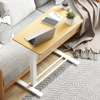 Table d'ordinateur portable mobile FunniHomi 28/32, réglable en hauteur, avec roulettes, blanc/noir, pour lit et canapé