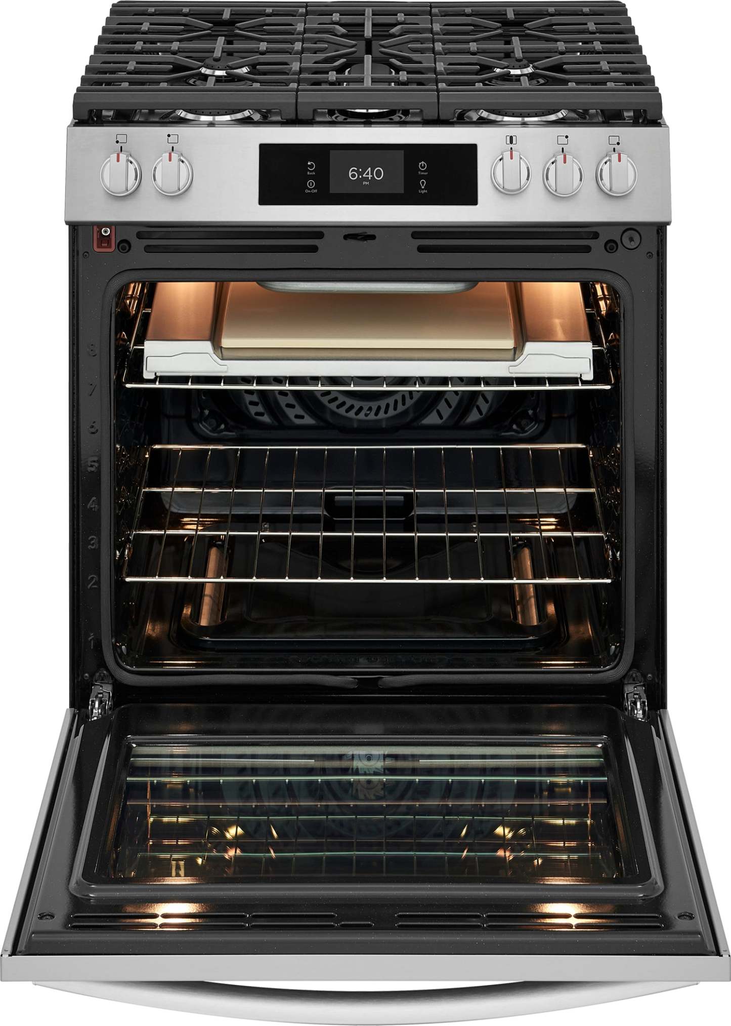 Cuisinière à gaz Frigidaire Gallery de 6 pi³ avec pizza cuite sur pierre - acier inoxydable Smudge-ProofMD - GCFG3070BF