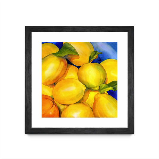 Zest For Life Matted and Framed Black 36x36 Wall Art|Œuvre d'art murale encadrée noire et mate « Zest For Life » 36 x 36