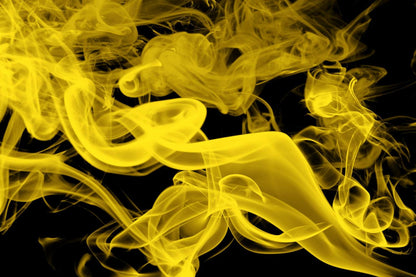 Œuvre d'art murale géante « Yellow Smoke » 84 x 54