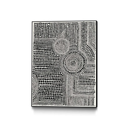 Clustered Dots A Canvas Framed Black 18x24 Wall Art|Œuvre d'art murale sur toile encadrée noire « Clustered Dots A » 18 x 24