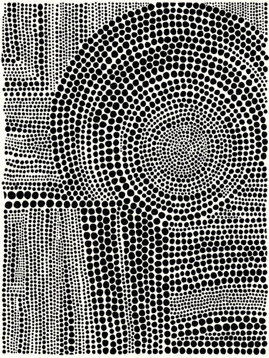 Œuvre d'art murale géante « Clustered Dots B » 72 x 54