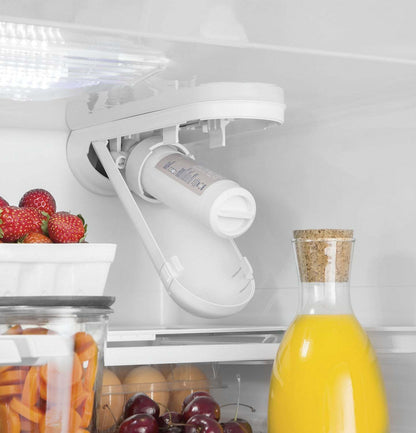 Réfrigérateur GE de 36 po et de 27 pi³ à portes françaises - blanc - GNE27JGMWW | GE 36 27 Cu. Ft. French-Door Refrigerator - White - GNE27JGMWW