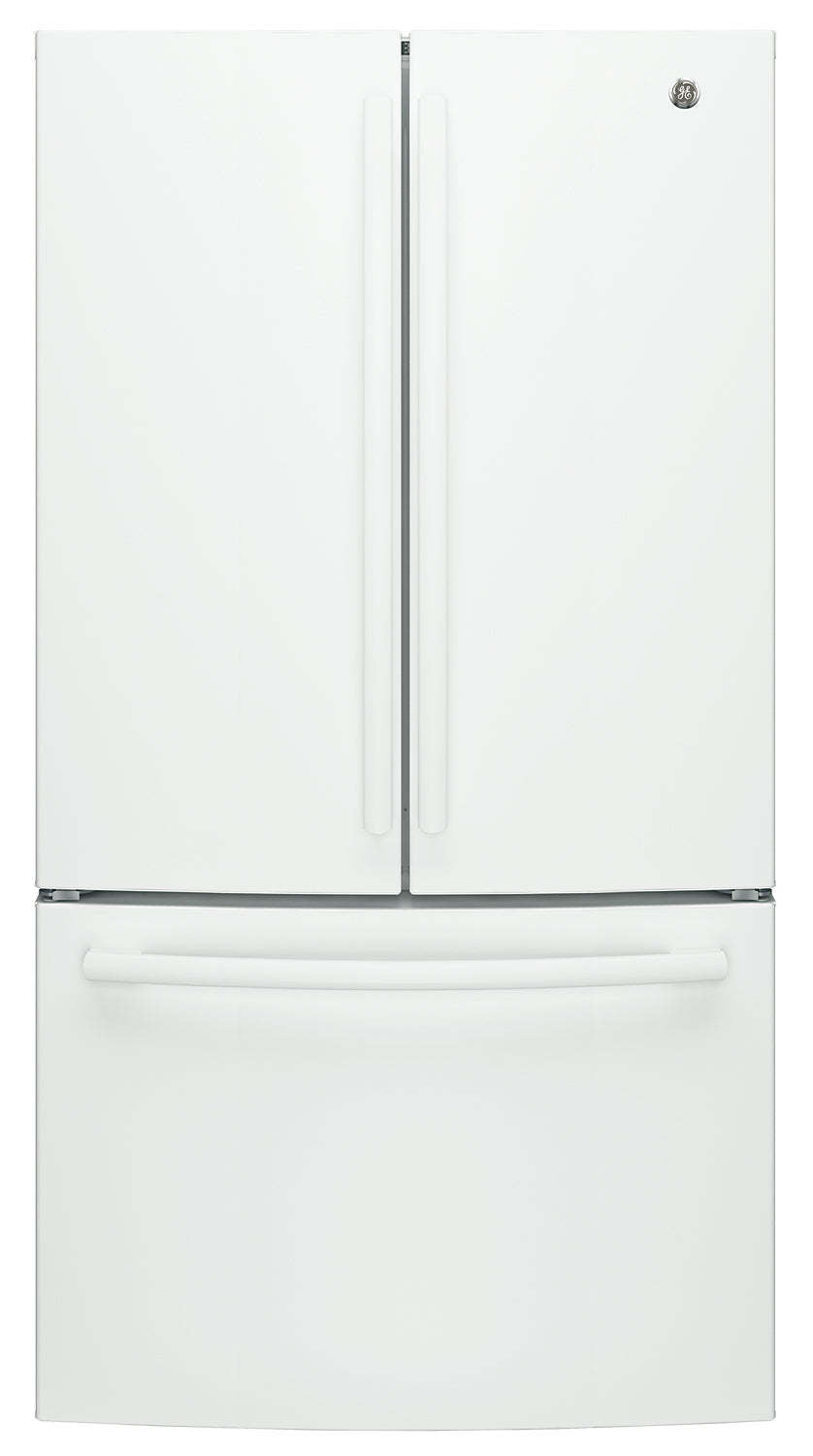 Réfrigérateur GE de 36 po et de 27 pi³ à portes françaises - blanc - GNE27JGMWW | GE 36 27 Cu. Ft. French-Door Refrigerator - White - GNE27JGMWW