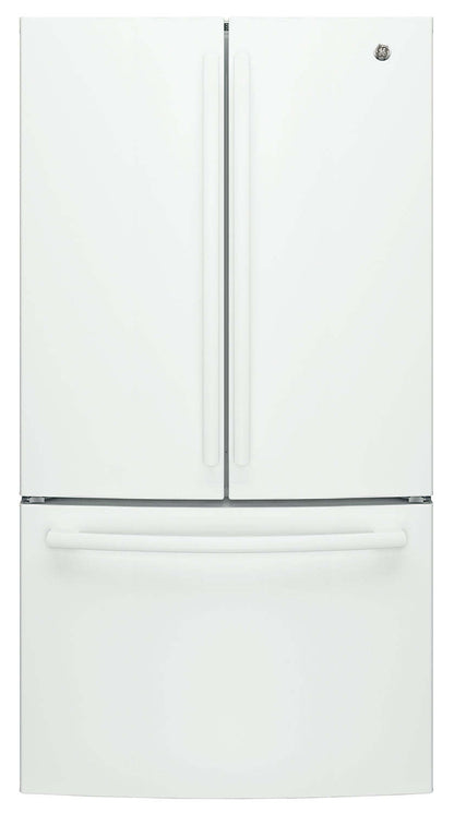 Réfrigérateur GE de 36 po et de 27 pi³ à portes françaises - blanc - GNE27JGMWW | GE 36 27 Cu. Ft. French-Door Refrigerator - White - GNE27JGMWW