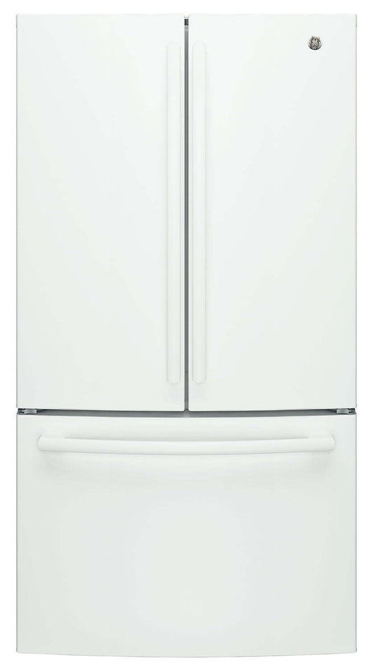 Réfrigérateur GE de 36 po et de 27 pi³ à portes françaises - blanc - GNE27JGMWW | GE 36 27 Cu. Ft. French-Door Refrigerator - White - GNE27JGMWW